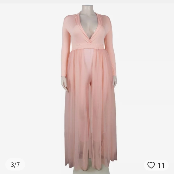 Plus size 2-piece Jumpsuit with mesh skirt NEW WITHOUT TAGS - Picture 2 of 5